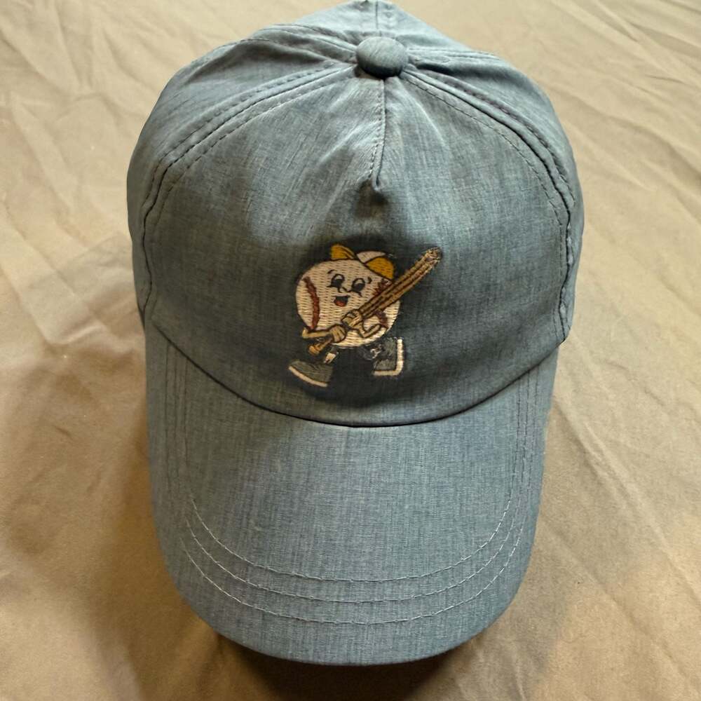 Infant Baseball Mascot Blue Performance Stretch Dad Hat Elastic Back